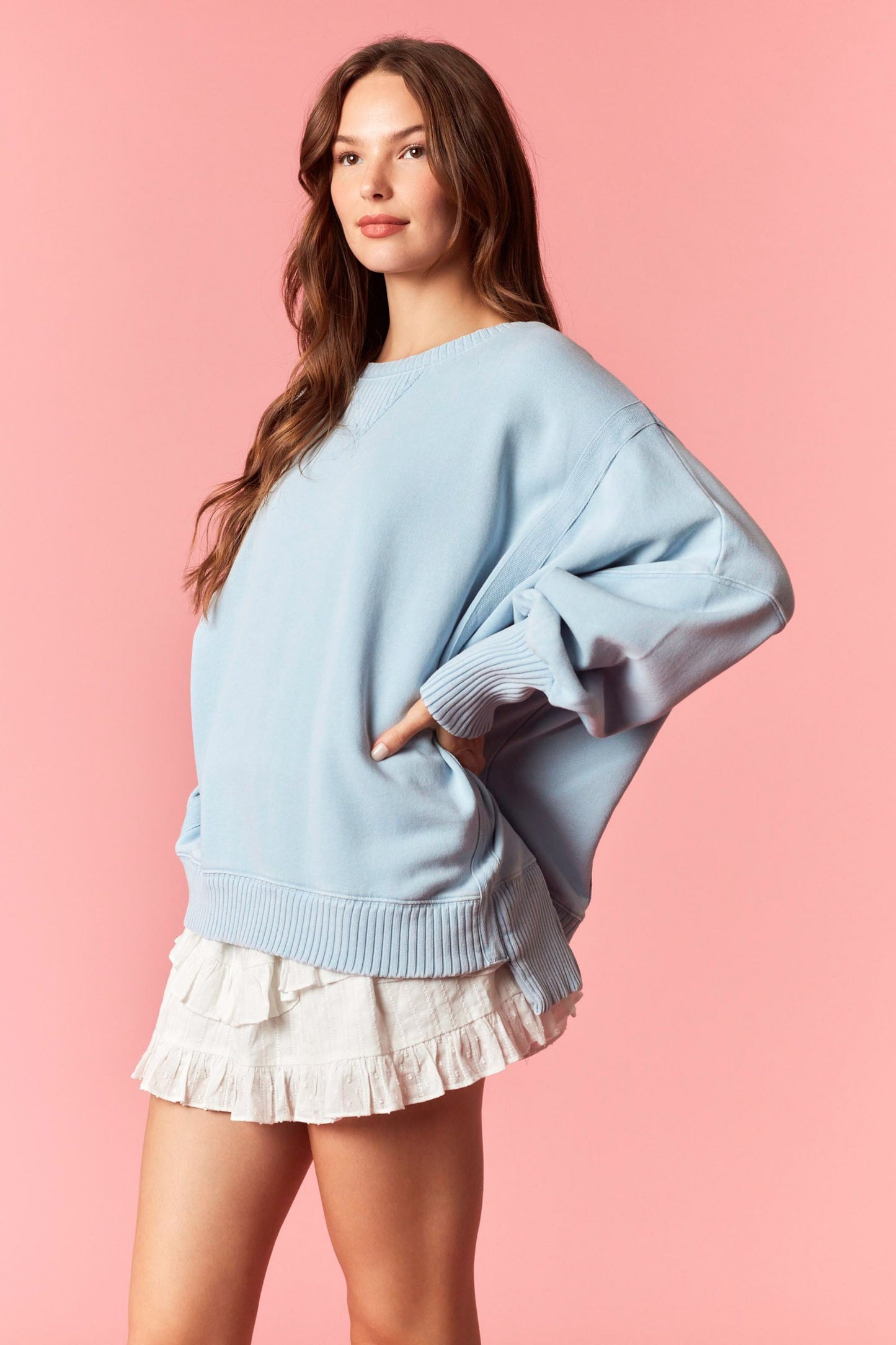 SUMMER NIGHTS PULLOVER - BLUE