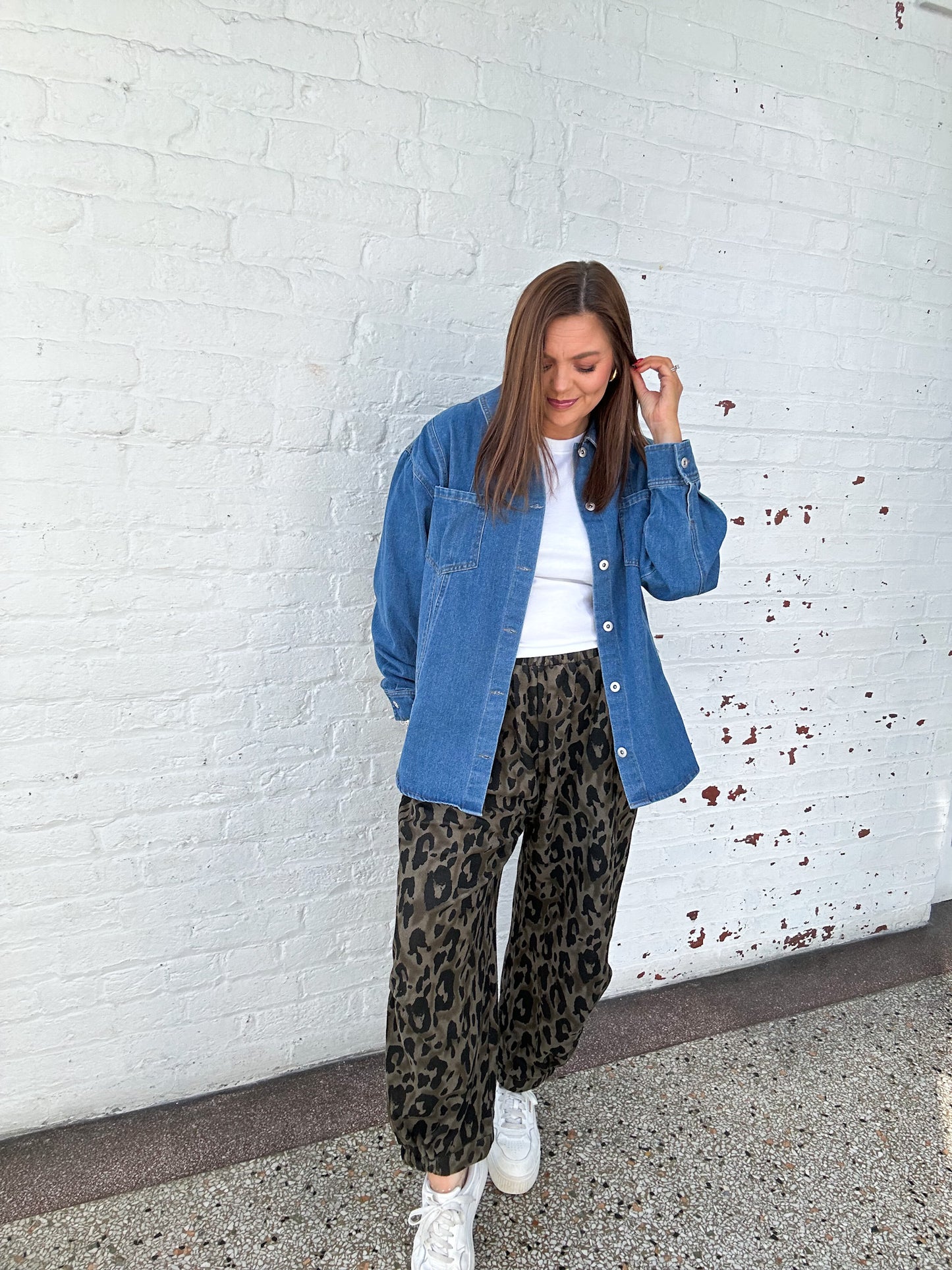 DAZED DENIM OVERSIZED TOP