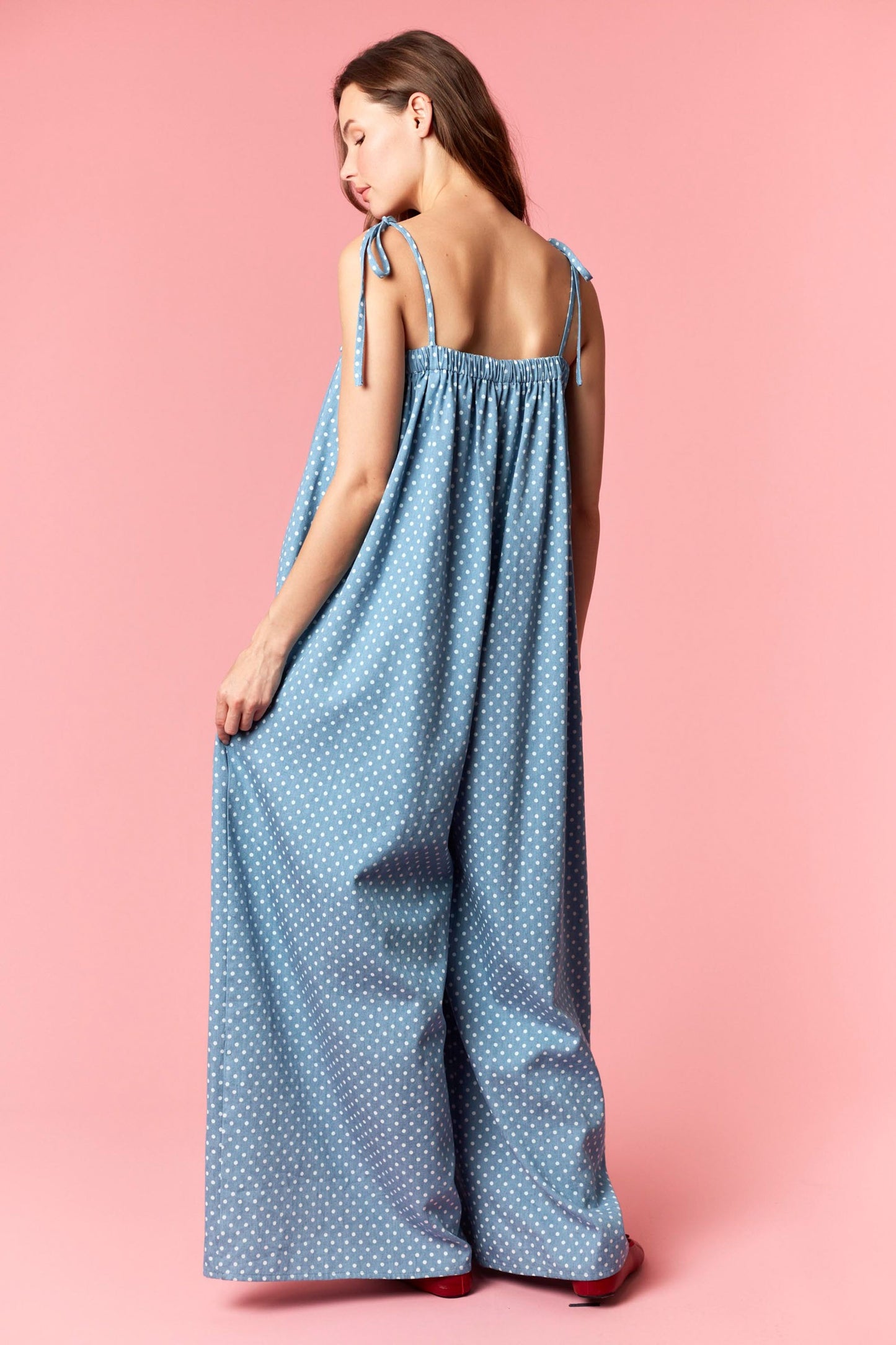 DENIM DOT JUMPSUIT
