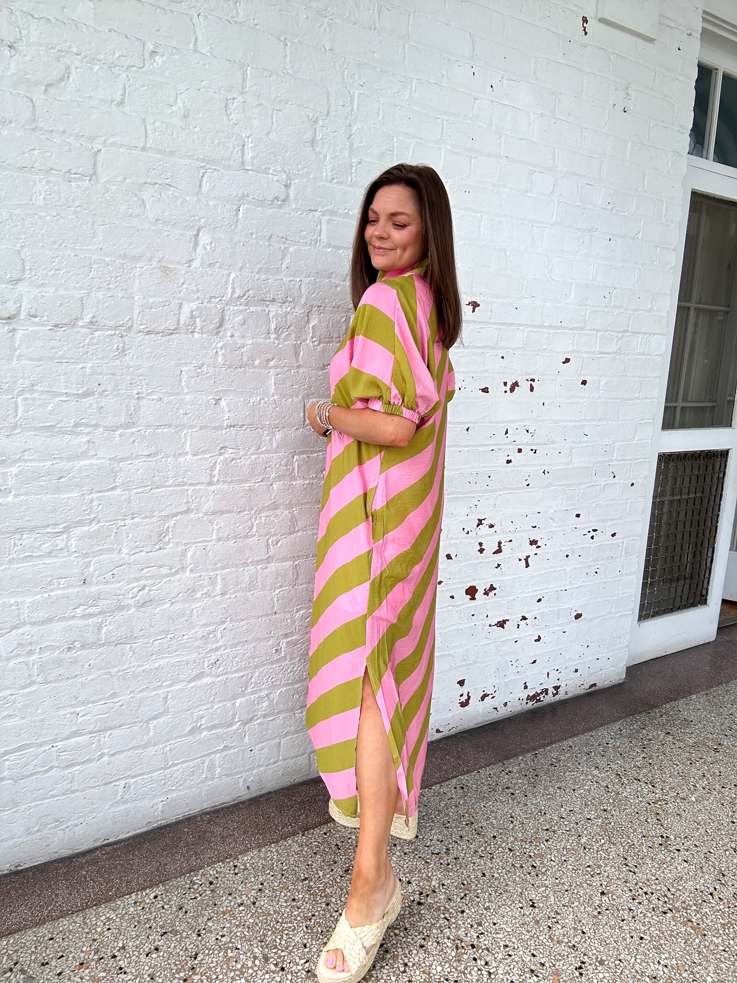 STRAWBERRY KIWI MAXI DRESS