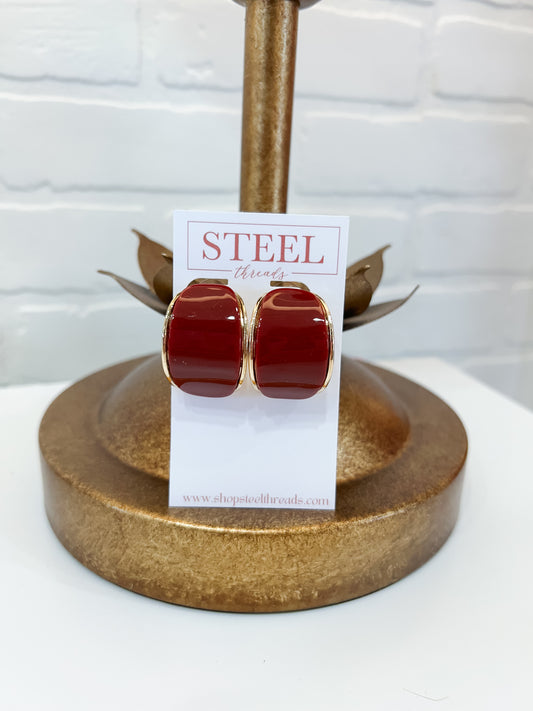CURVED WINE EARRINGS