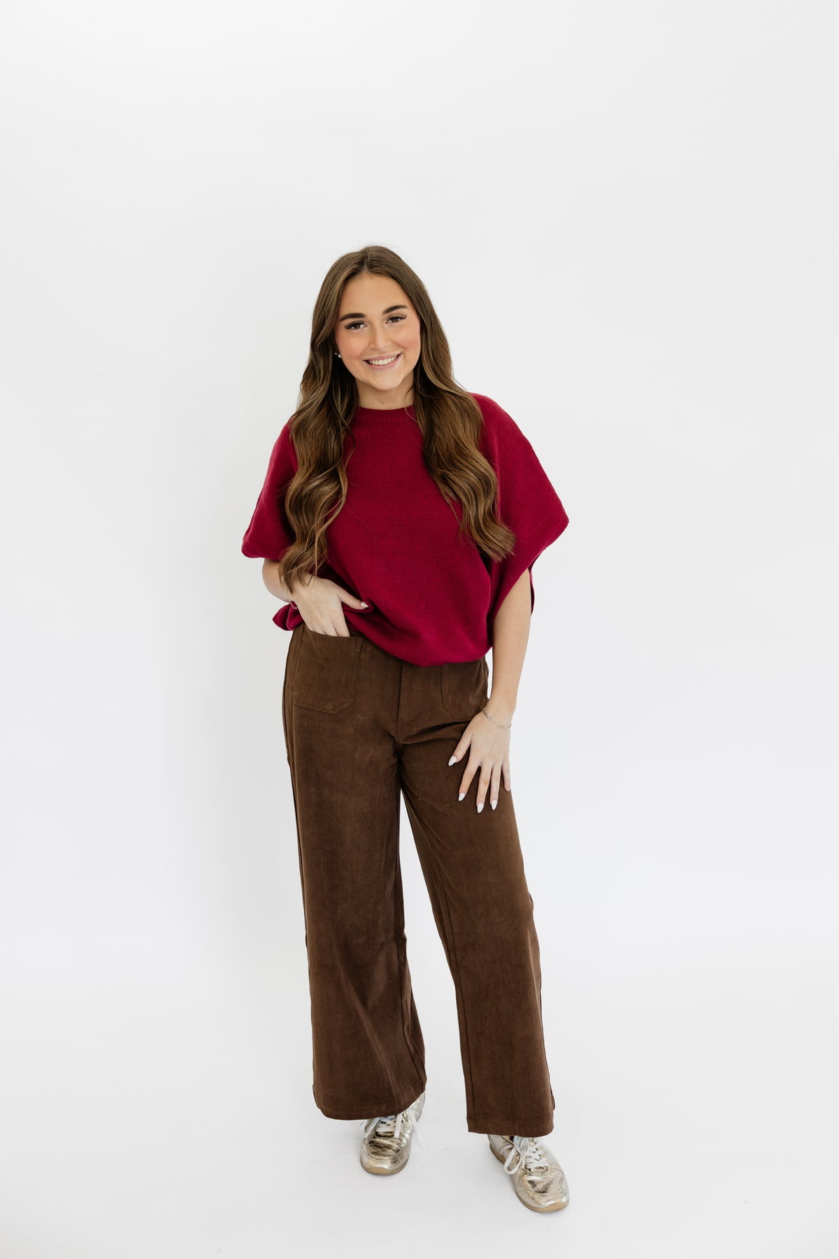 CALLIE CORDUROY PANTS - BROWN