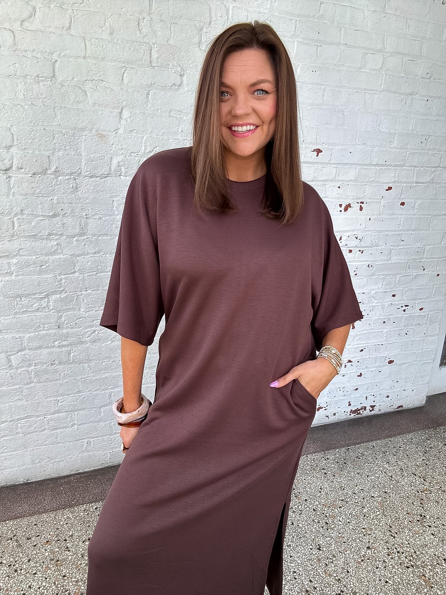 SO LUXE MAXI DRESS - BROWN