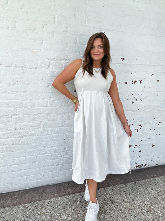 CAPRI CARGO MIDI DRESS