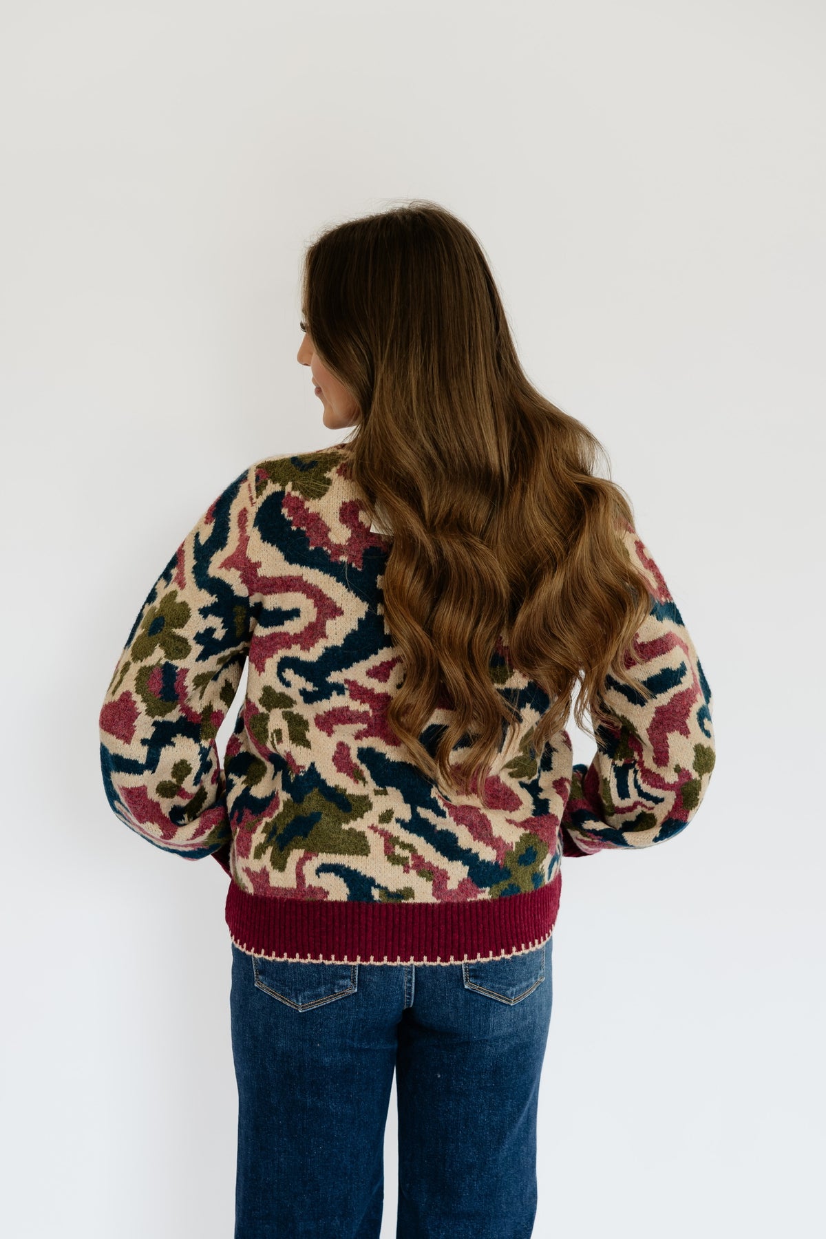 FUN IN FLORALS SWEATER TOP