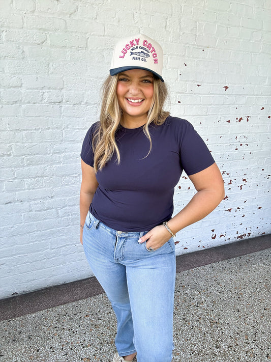 EVERYDAY BASIC TEE - NAVY