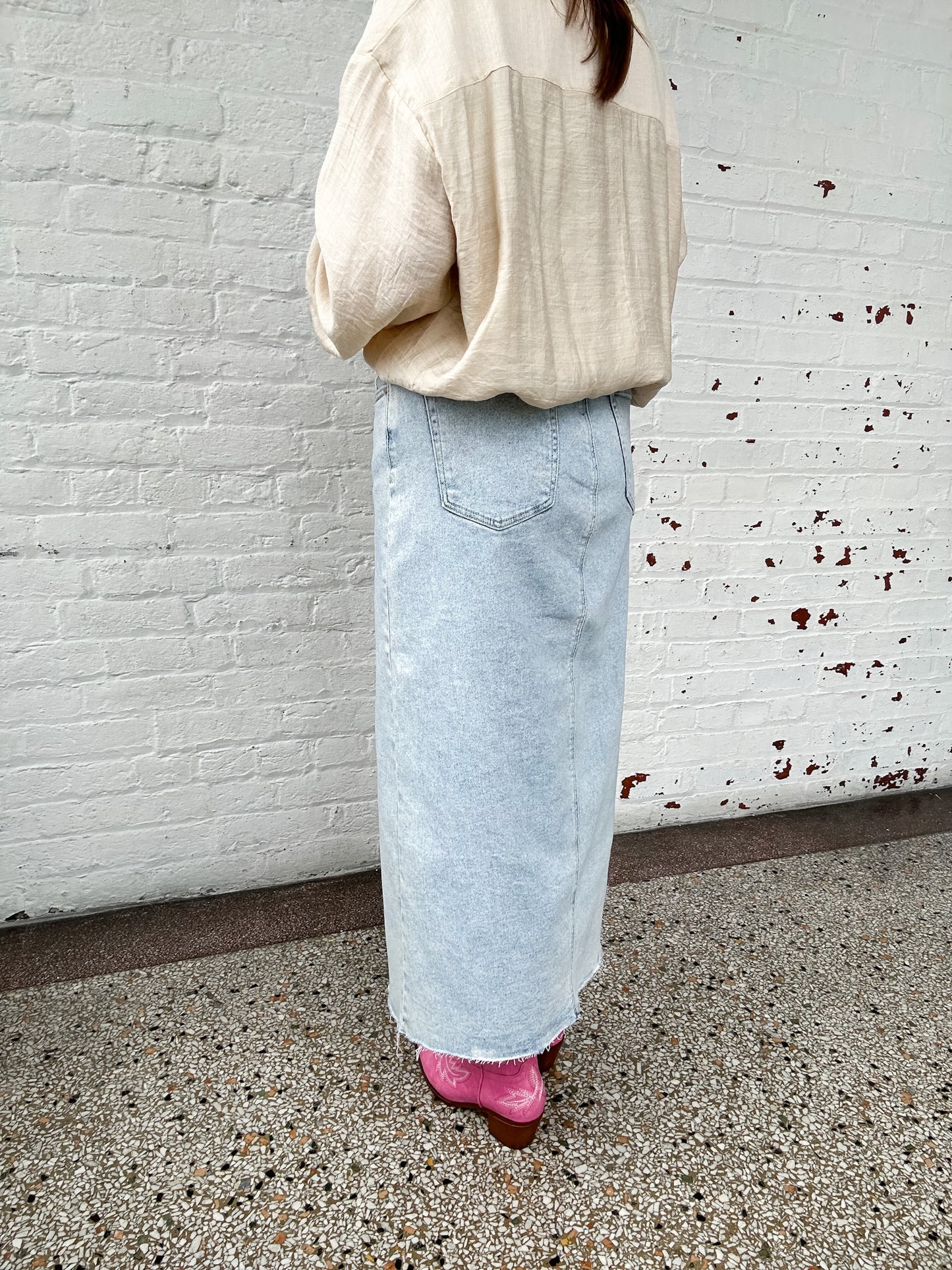 EVERYDAY DENIM MAXI SKIRT