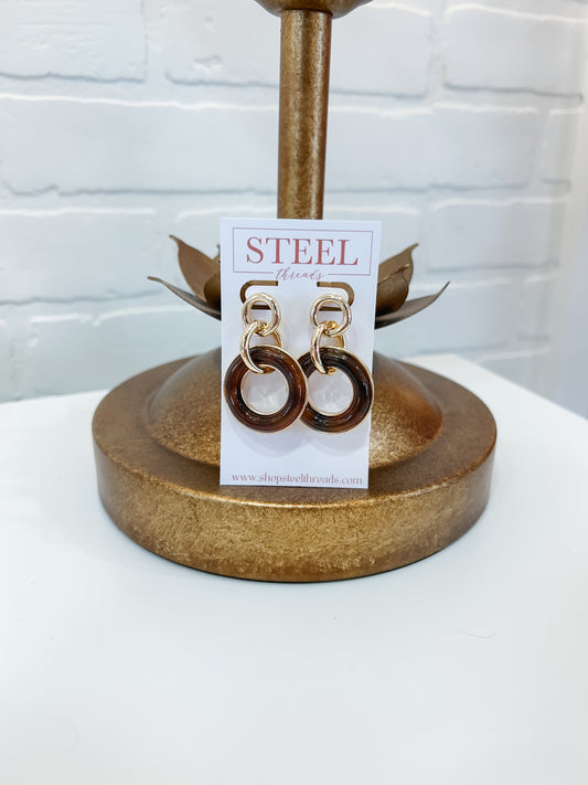 MARBLED RING EARRINGS