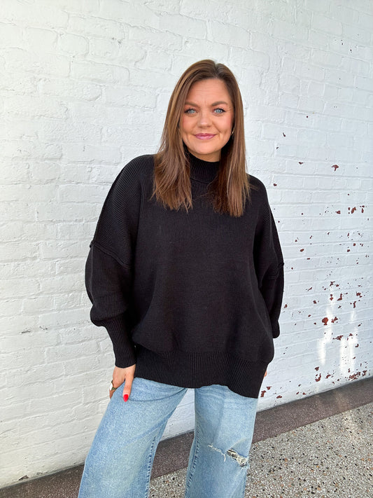 ALYX OVERSIZED SWEATER  - BLACK