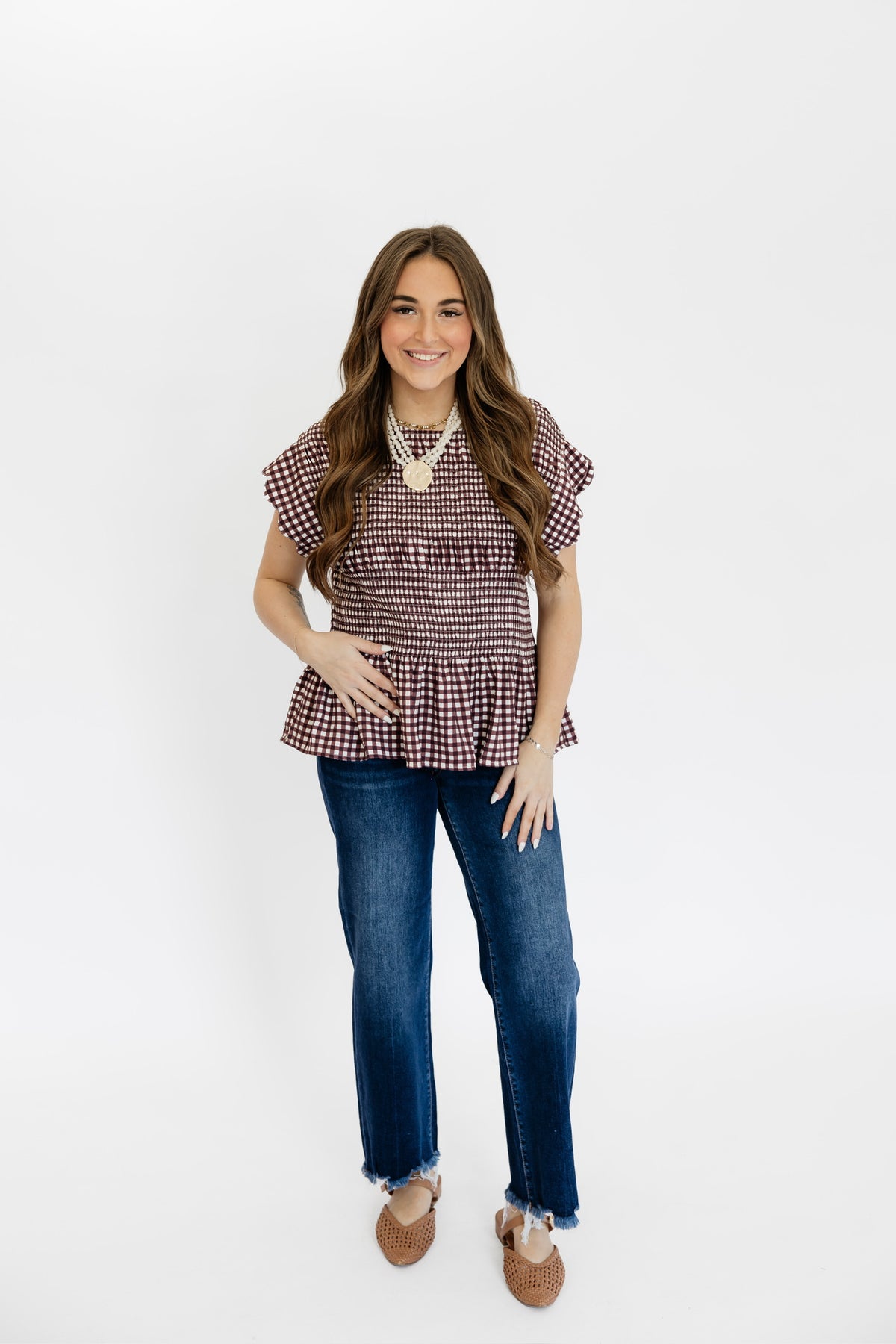 GRACIE GINGHAM TOP