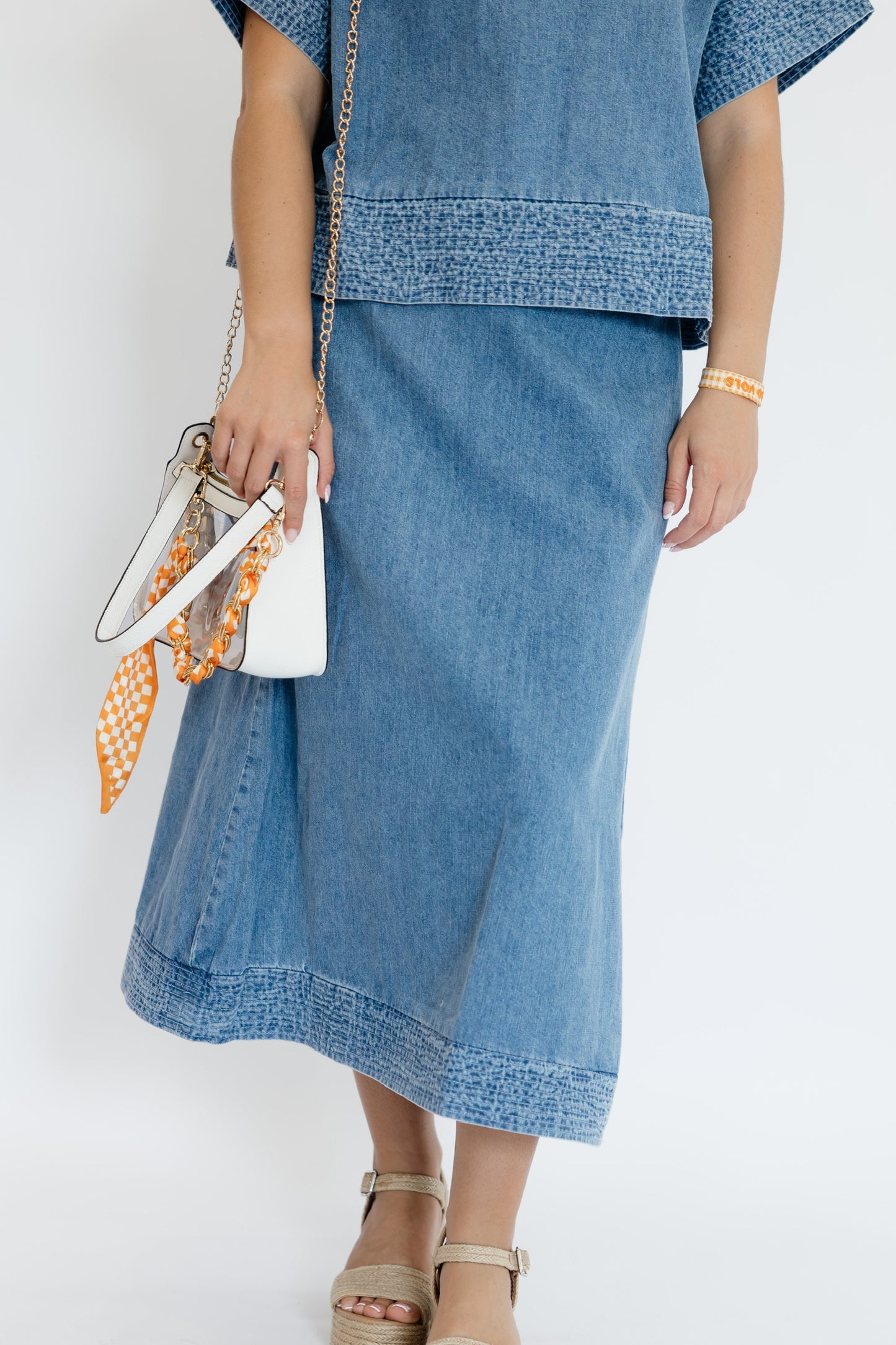 DIXIE DENIM MIDI SKIRT