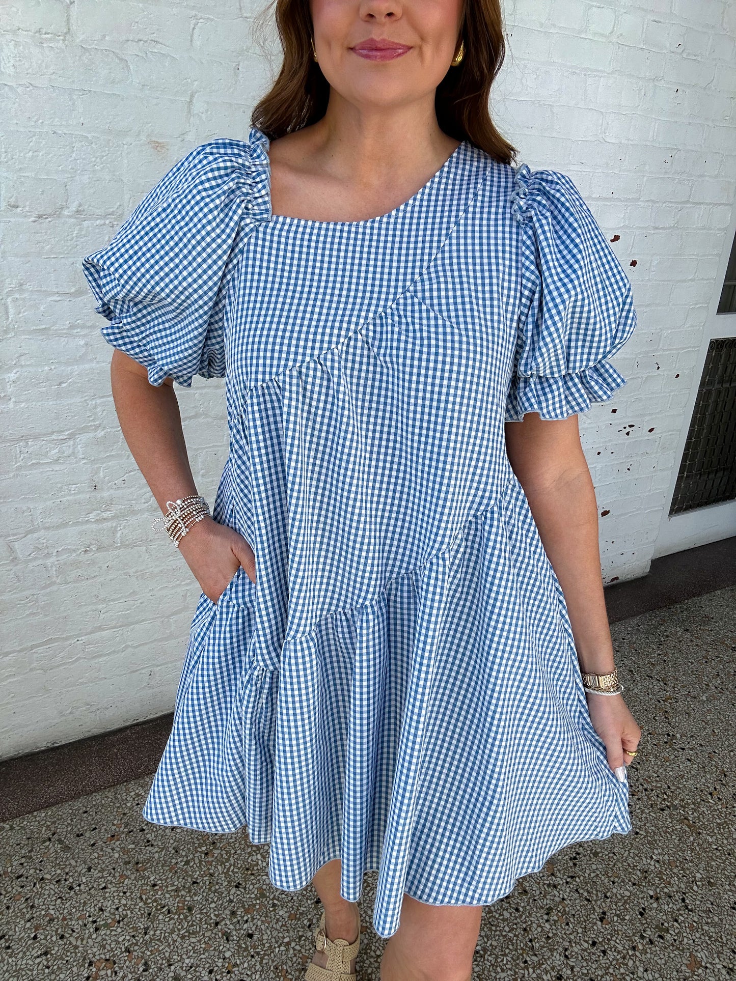 COTTAGE BLUE MINI DRESS