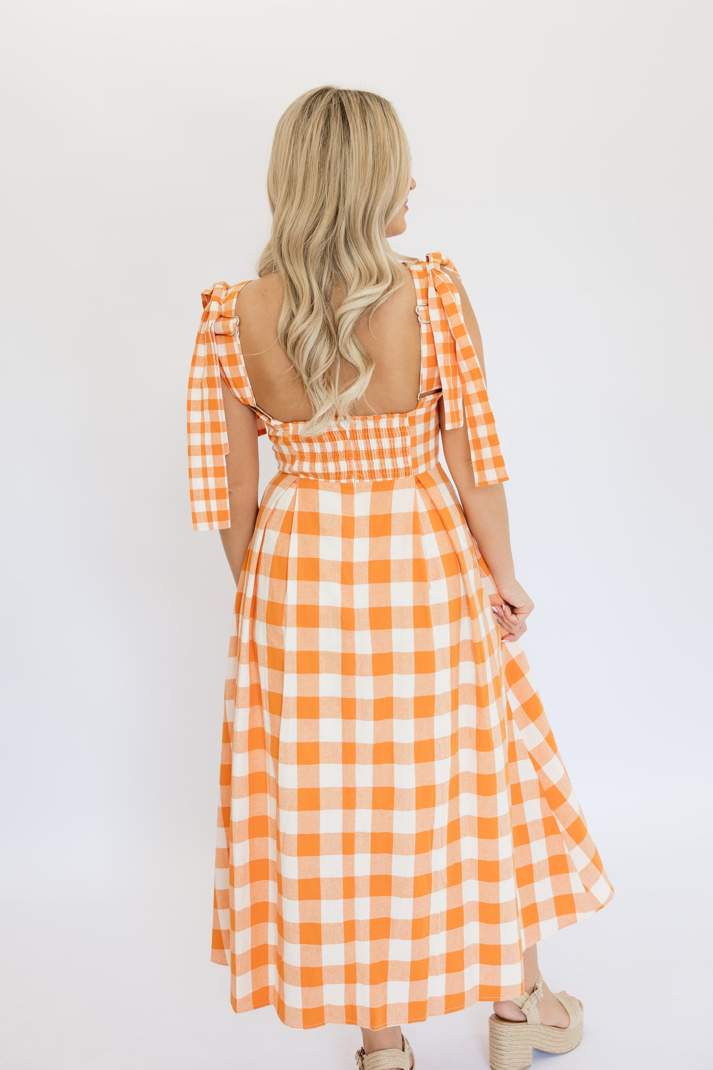 CHECKED IN MAXI DRESS