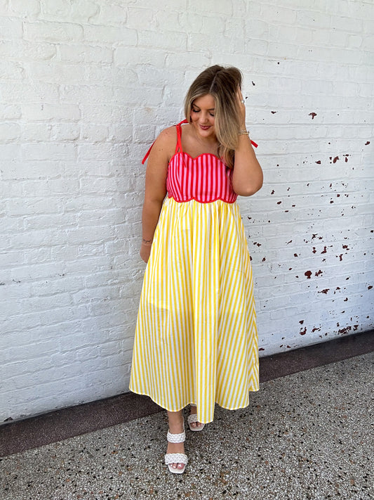 COLOR ME HAPPY MIDI DRESS