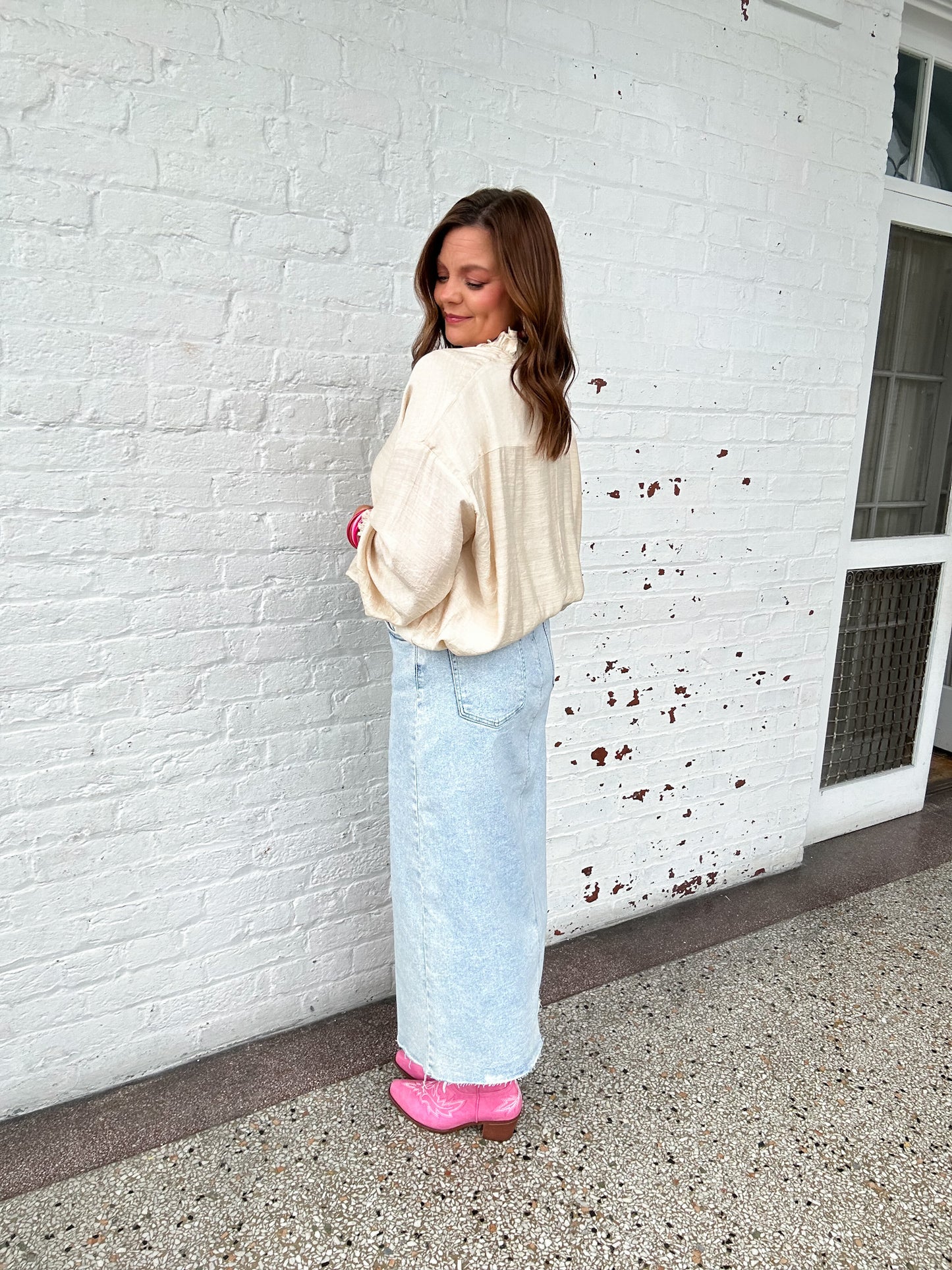 EVERYDAY DENIM MAXI SKIRT