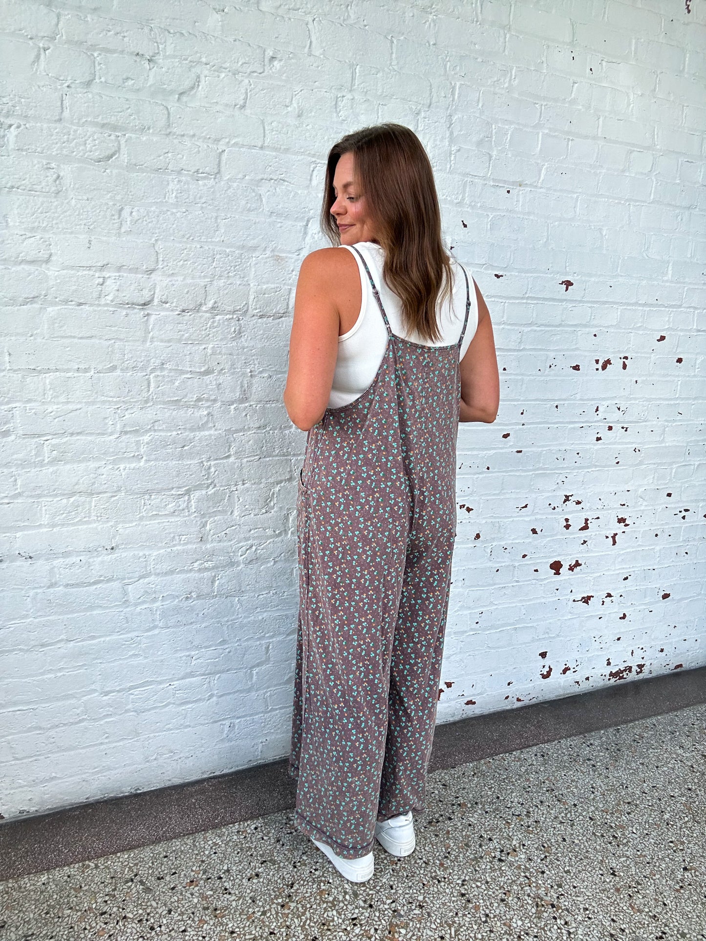 GOOD FEELS FLORAL JUMPSUIT