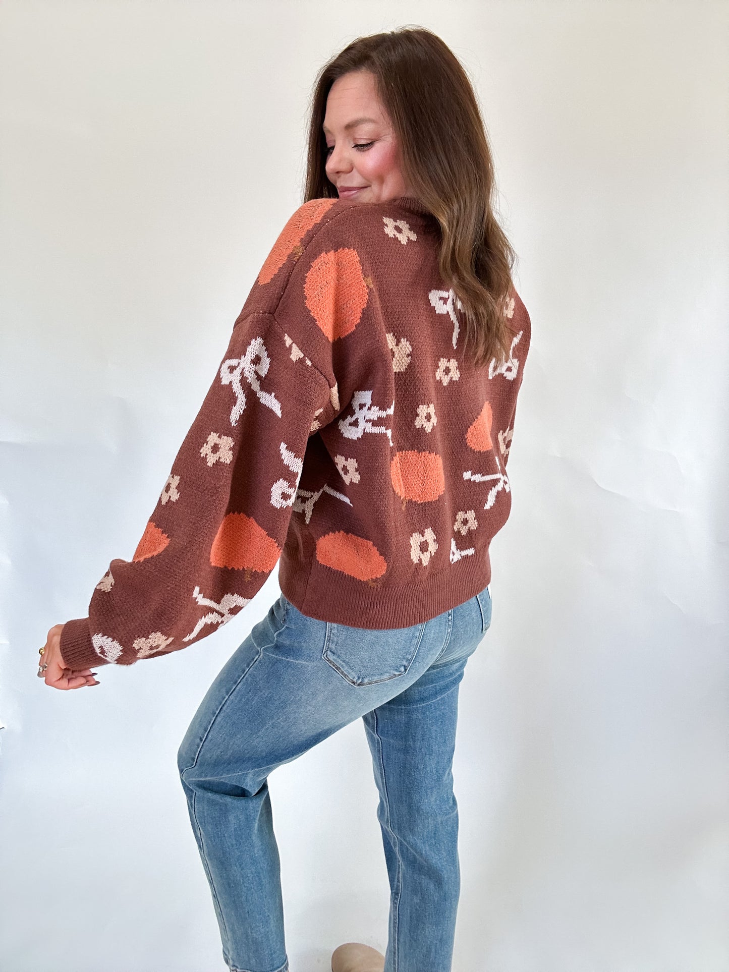 BOWS & PUMPKINS SWEATER