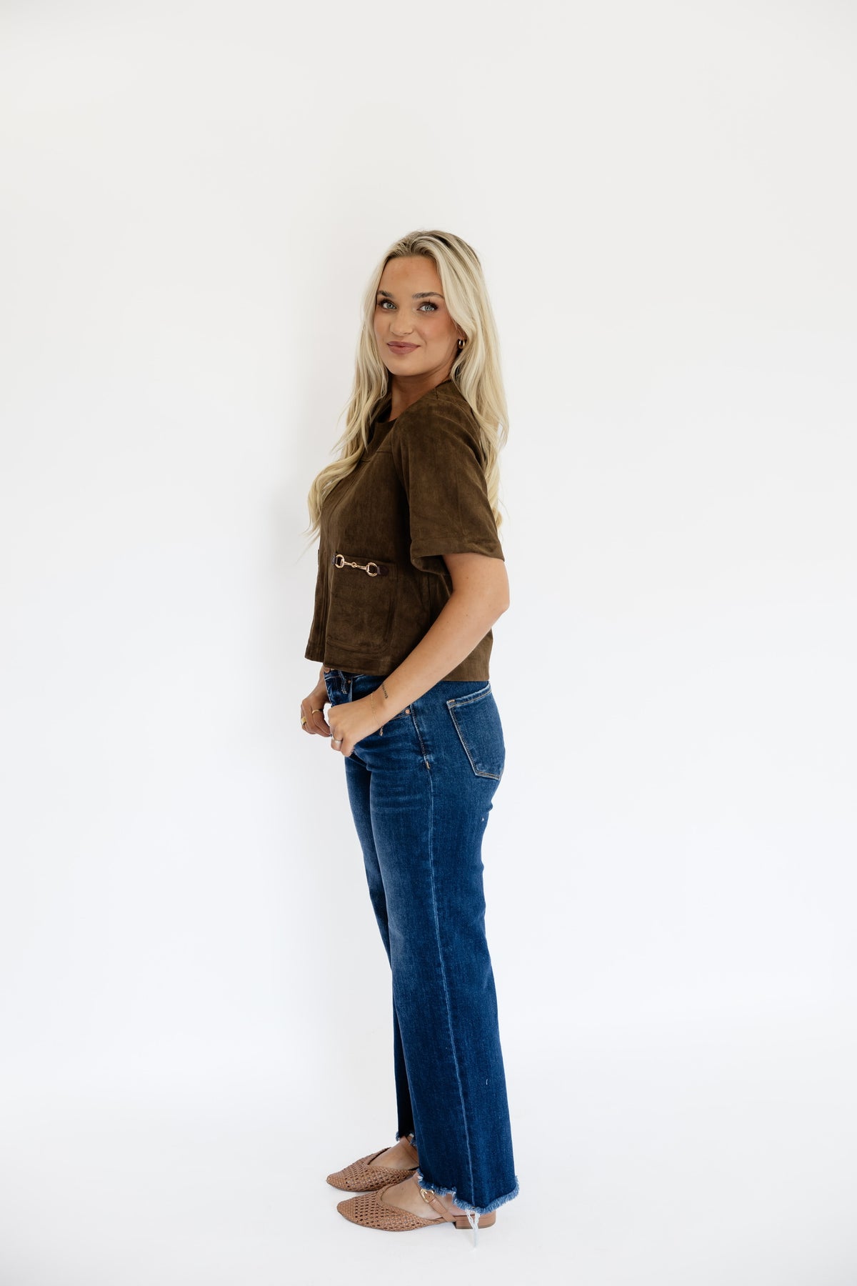 OLIVIA SUEDE TOP