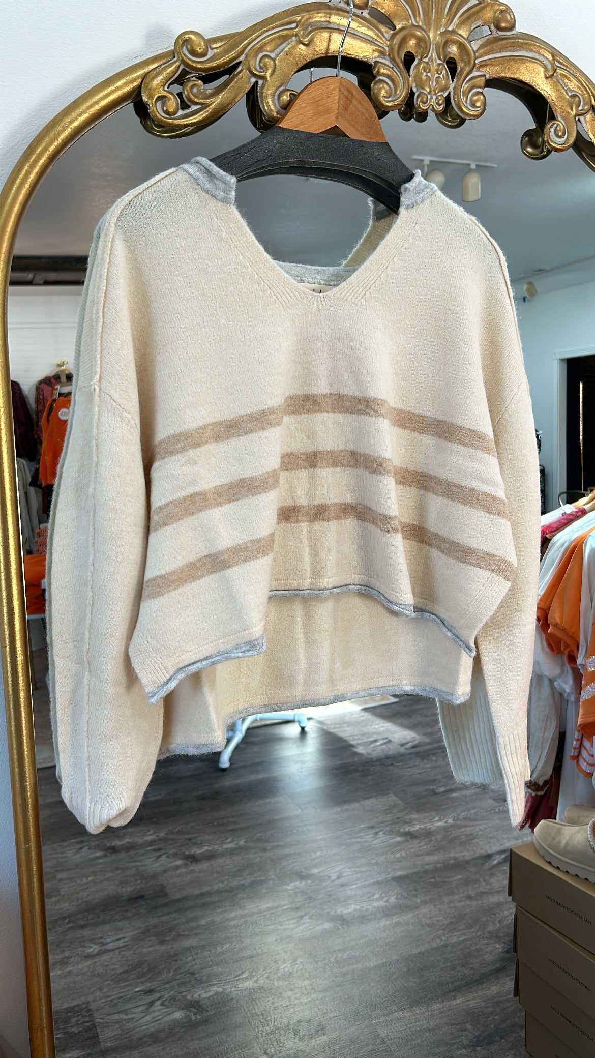 CREME BRULEE CROPPED SWEATER