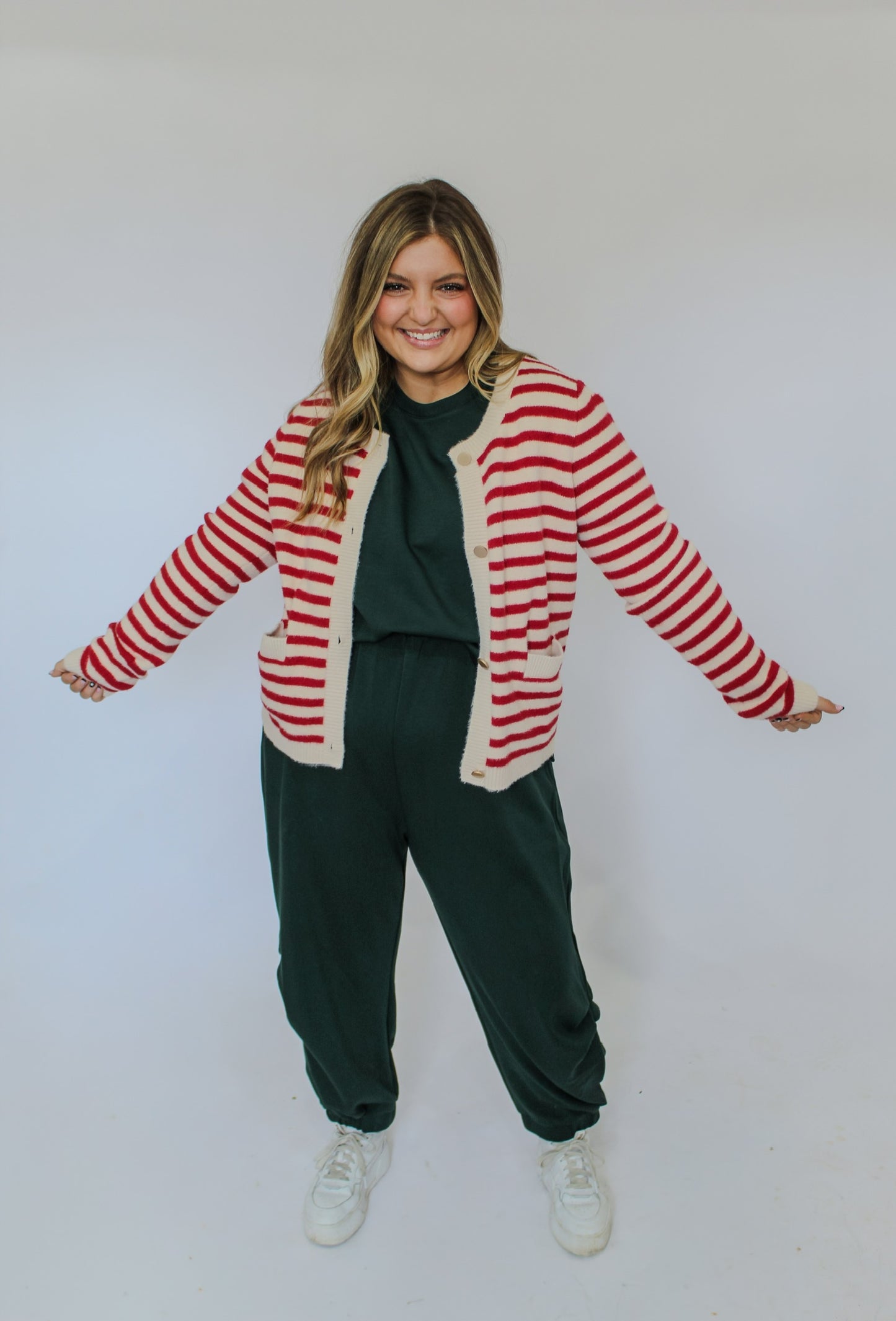 CANDY CANE CARDIGAN SWEATER
