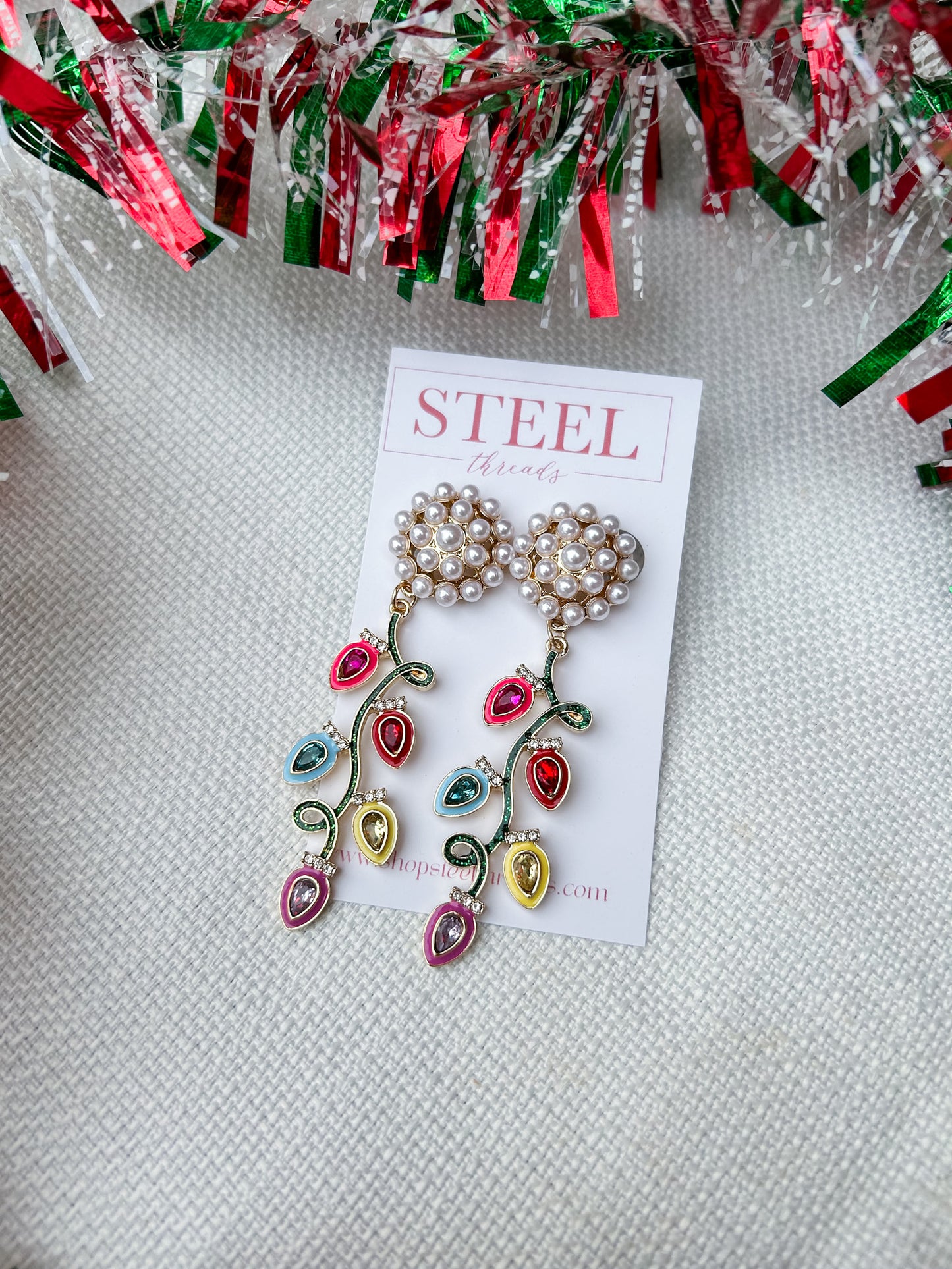 CHRISTMAS LIGHTS EARRINGS