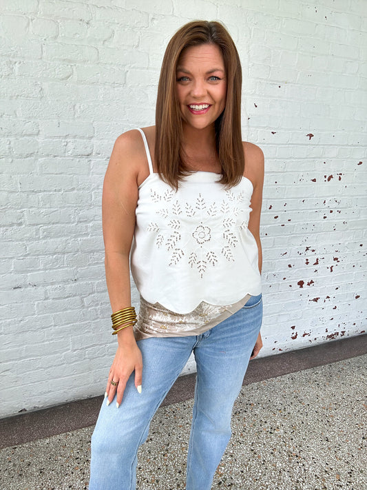 IVORY BLOOMS TOP