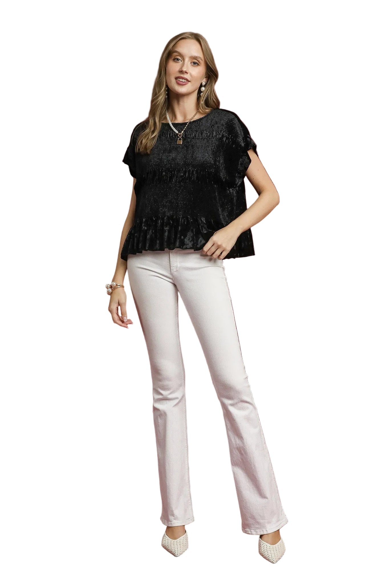 VERY VELVET TOP - BLACK