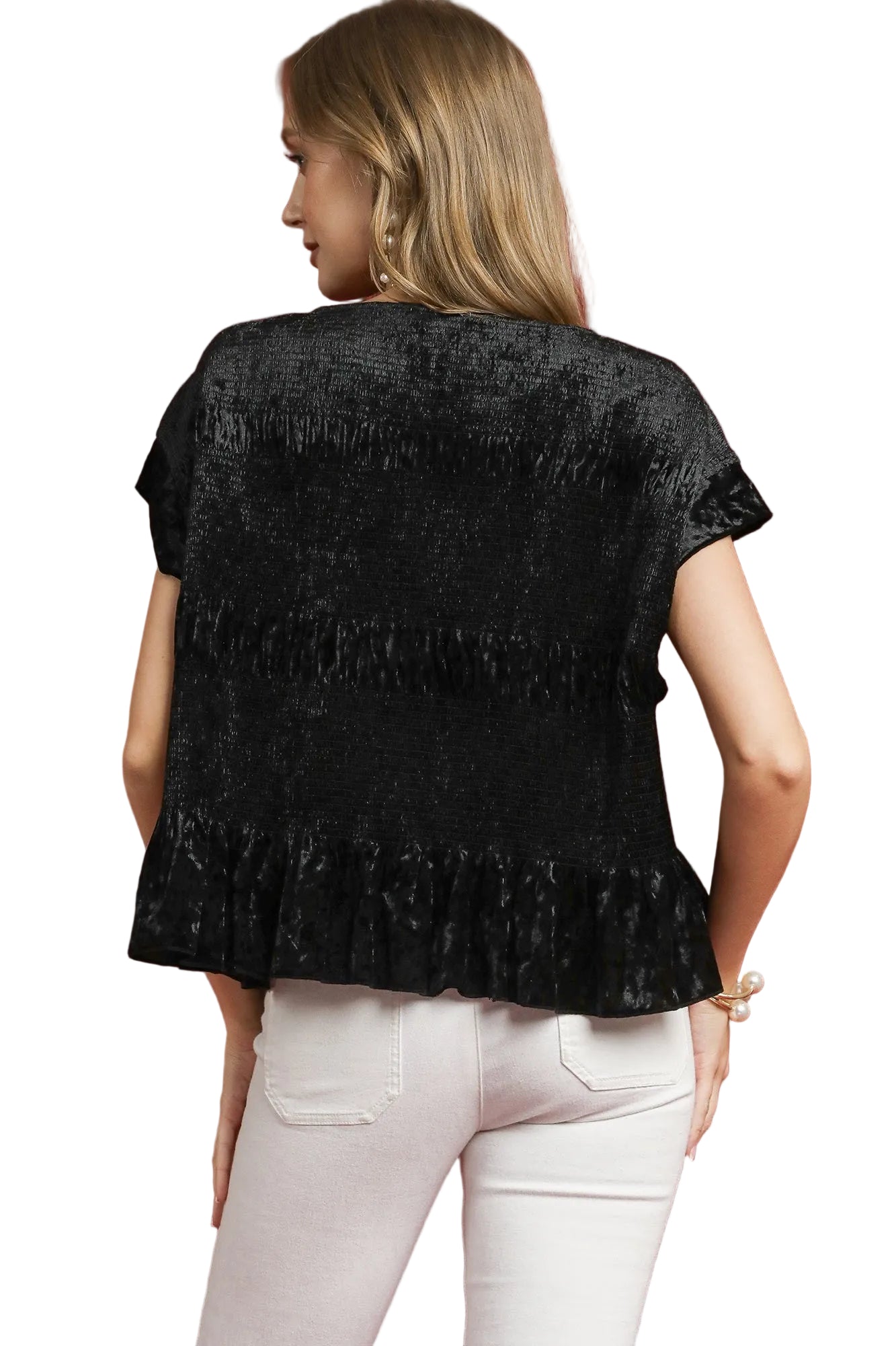 VERY VELVET TOP - BLACK