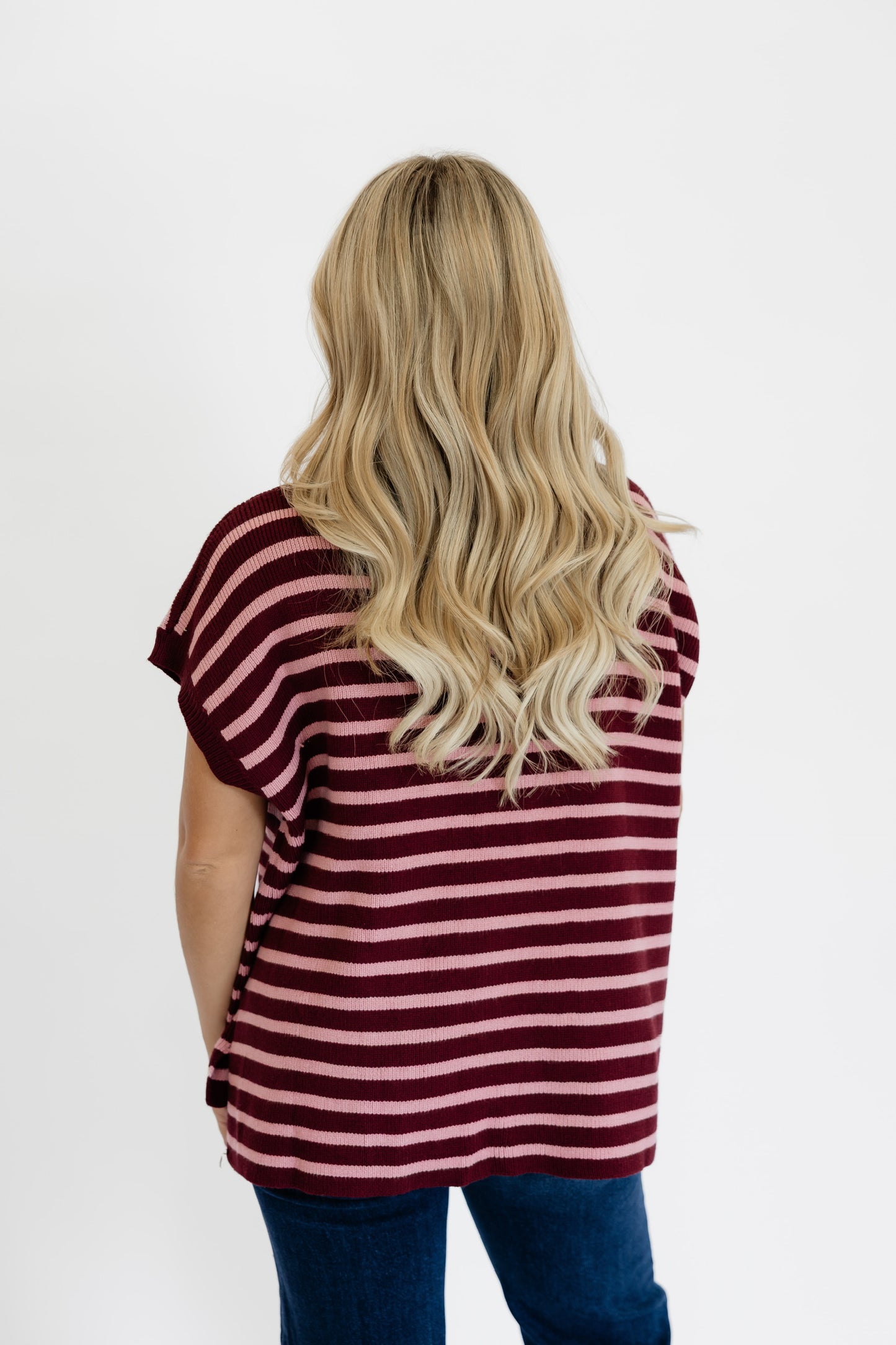 SLOW DAYS SWEATER TOP - MAROON