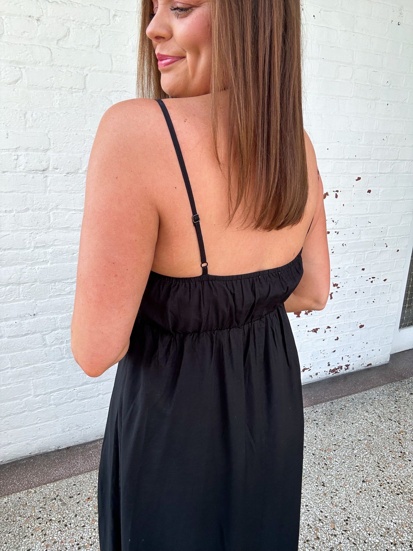 STAYING IN LINE MAXI DRESS