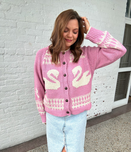 LOVE AT SWAN SIGHT CARDIGAN