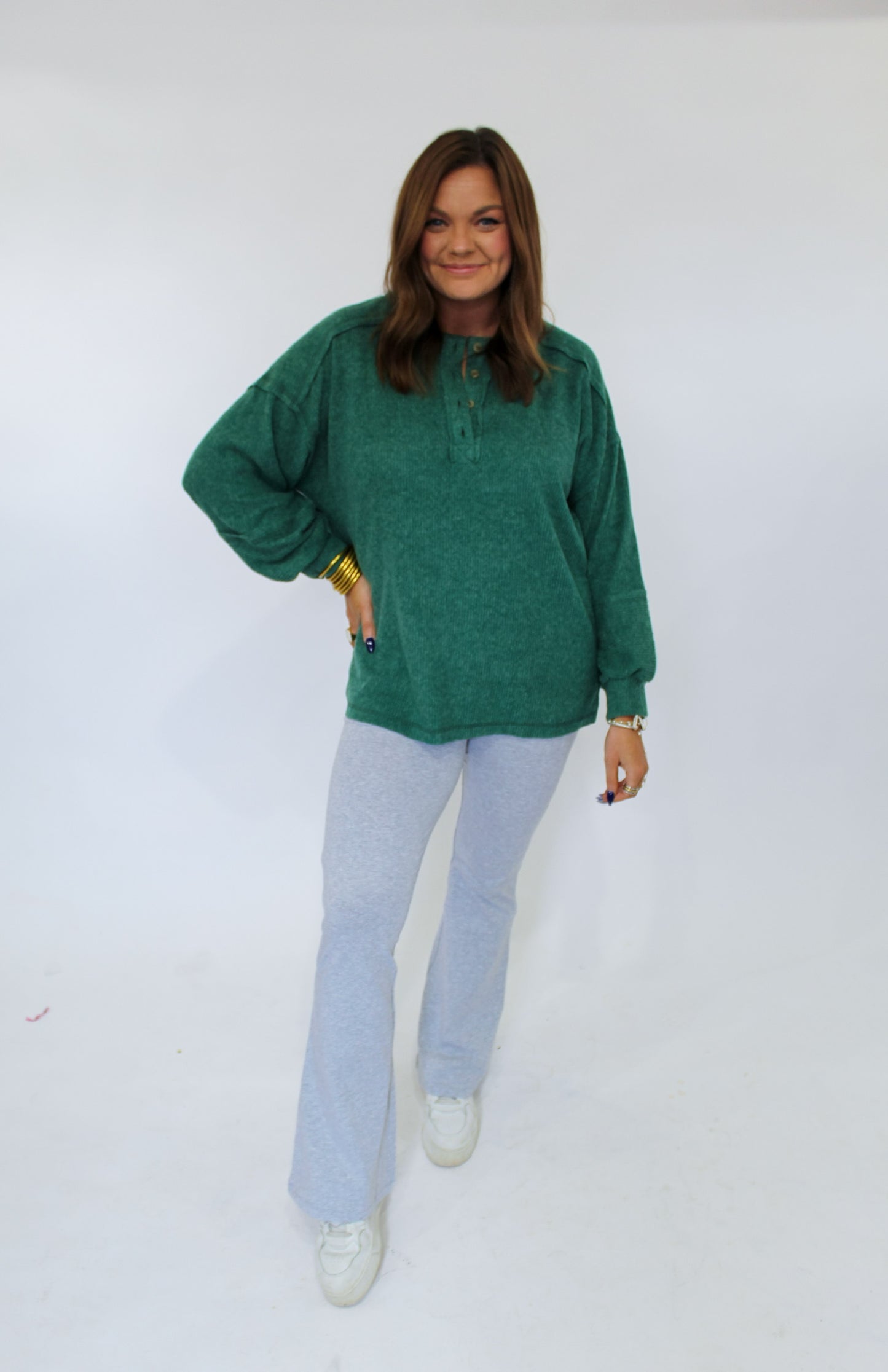 GOOD INTENTIONS PULLOVER - GREEN