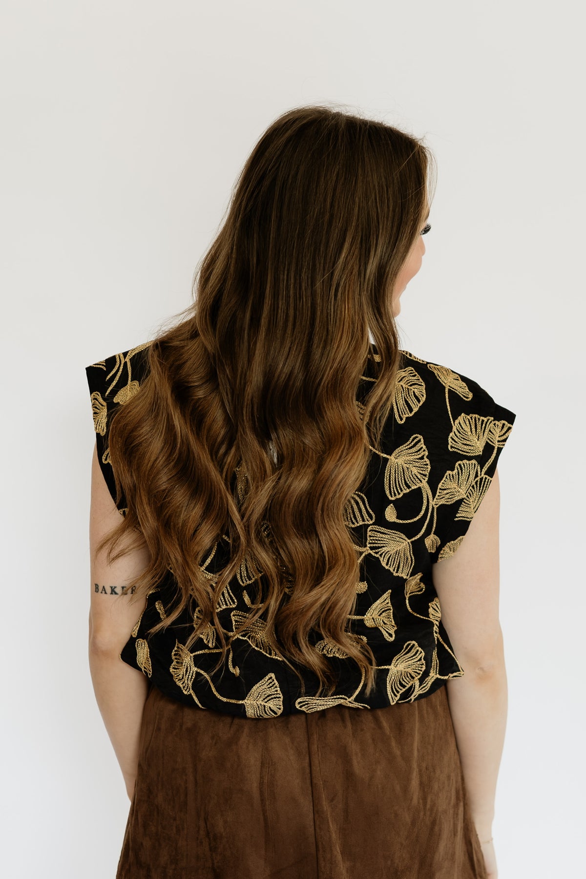 EVIE EMBROIDERED BUBBLE TOP