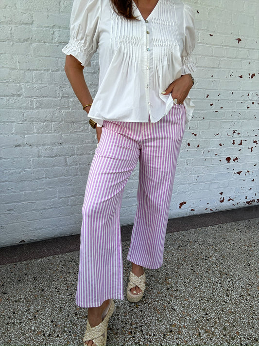 PRETTY PINK STRIPED PANTS