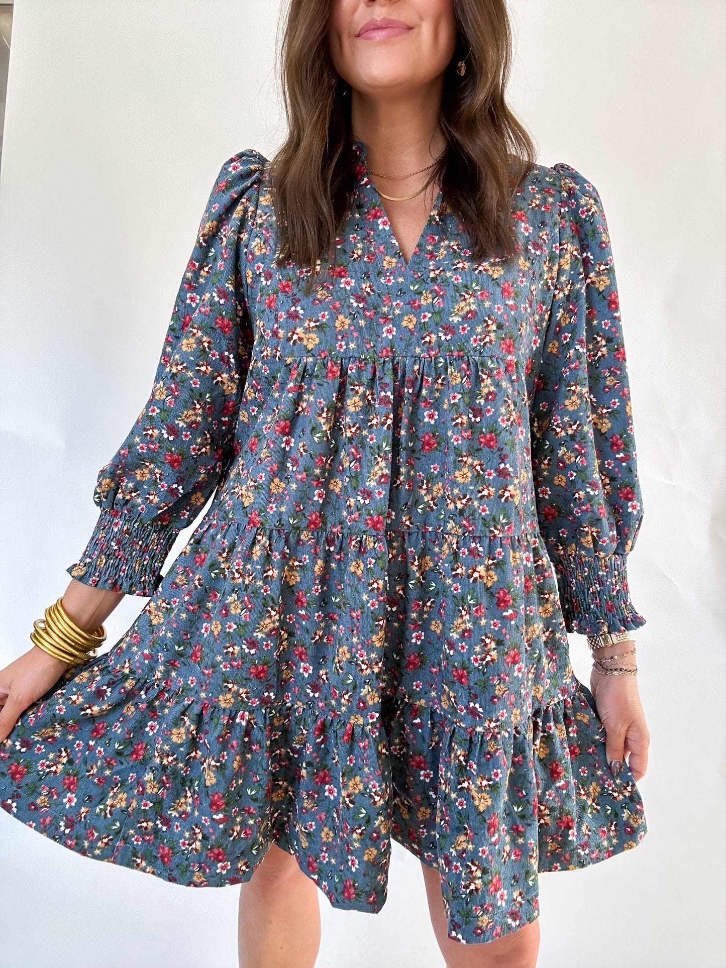 FLORA CORDUROY DRESS