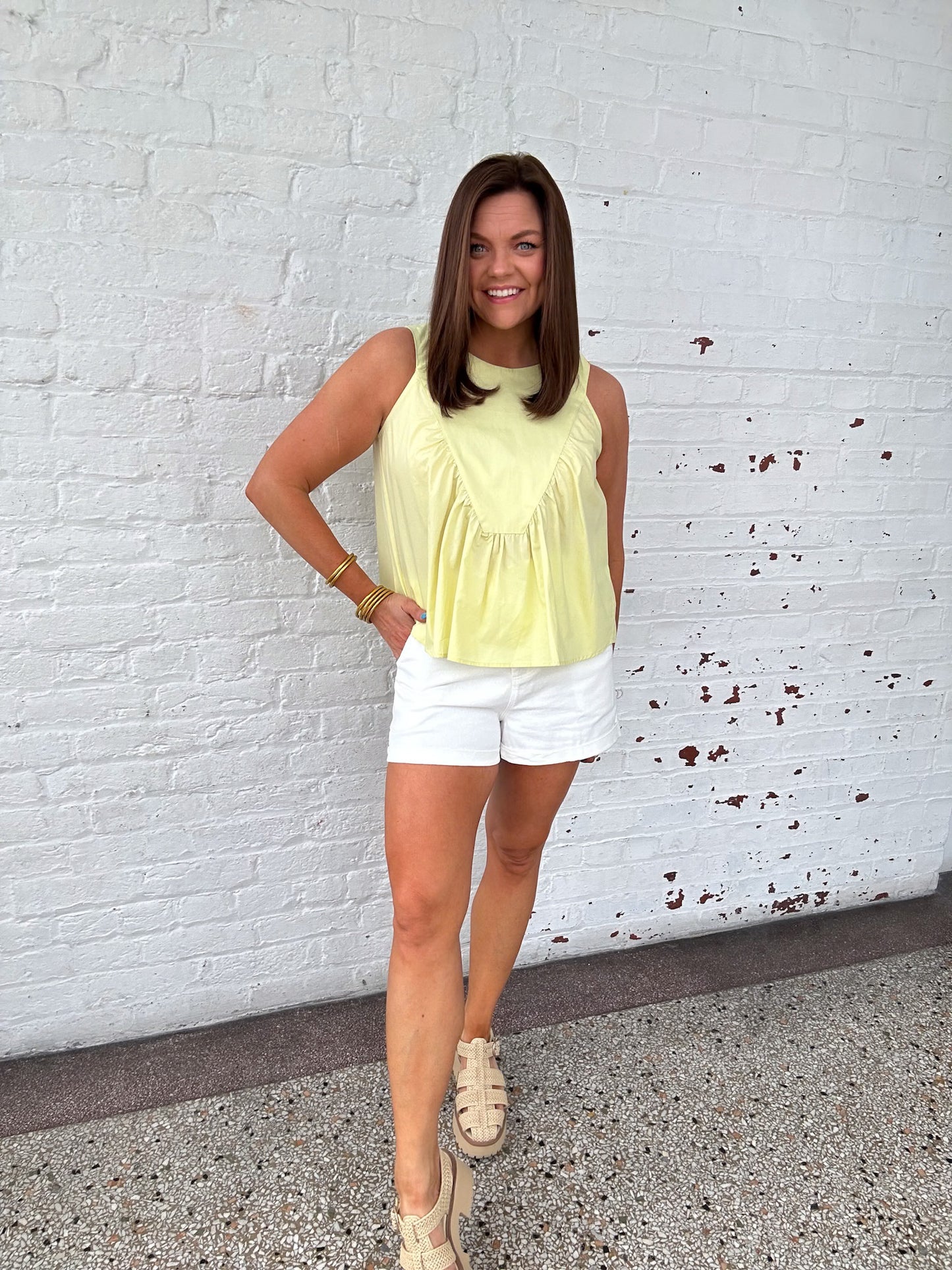SUNNY TANK TOP - LEMON LIME