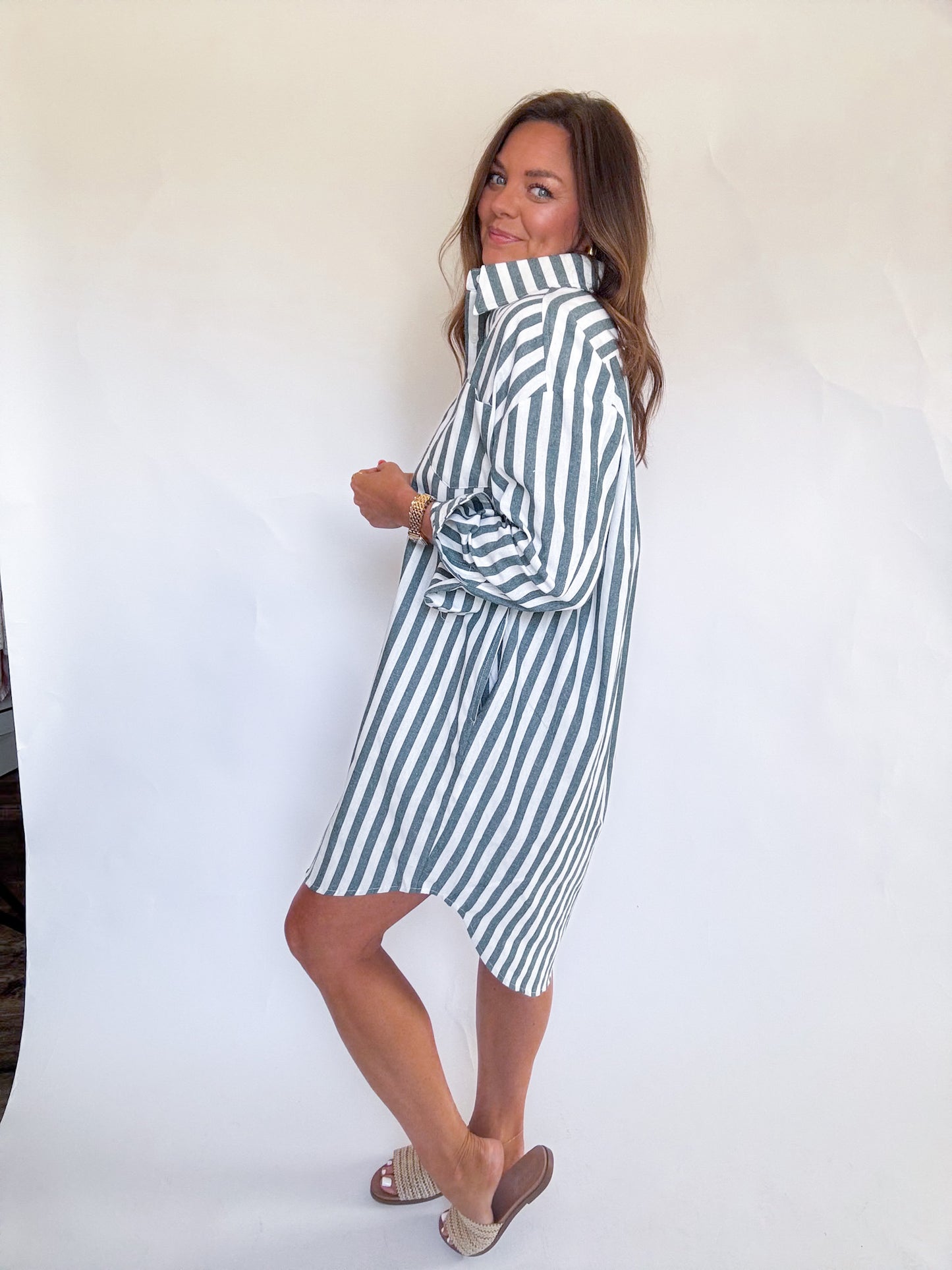 COASTAL VIBES STRIPED DRESS