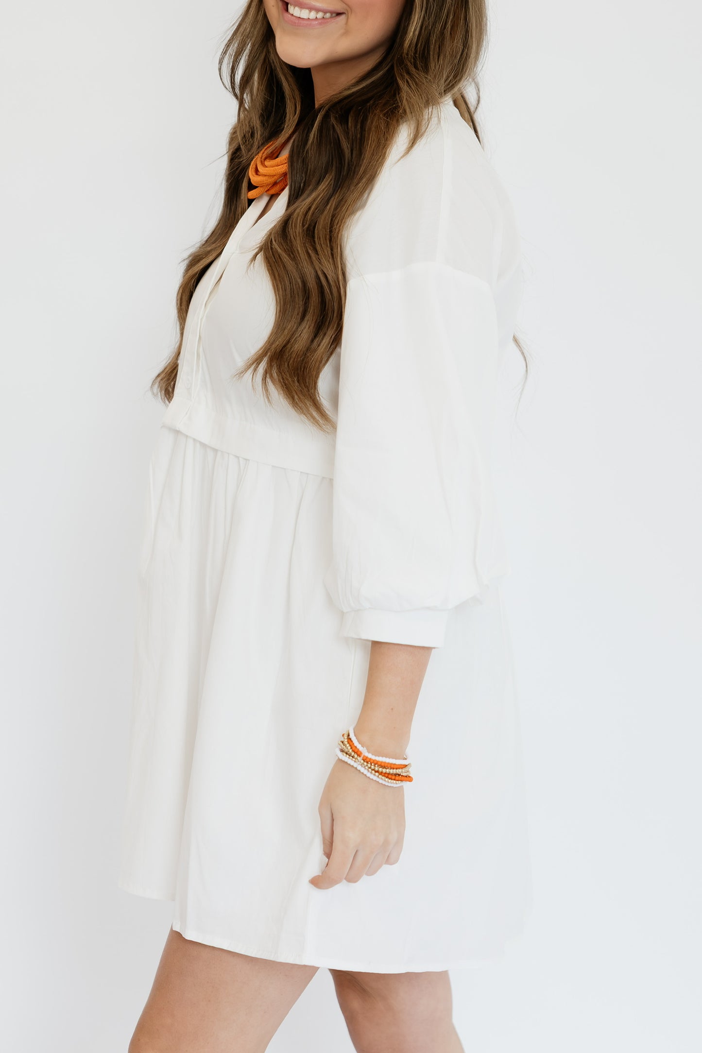 WHITE OUT MINI DRESS