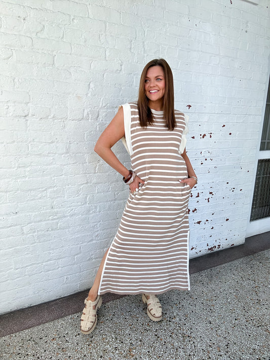 NATURAL KNIT MAXI DRESS