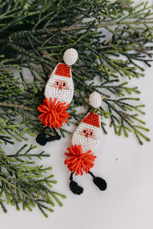 SANTA BEADED EARRINGS