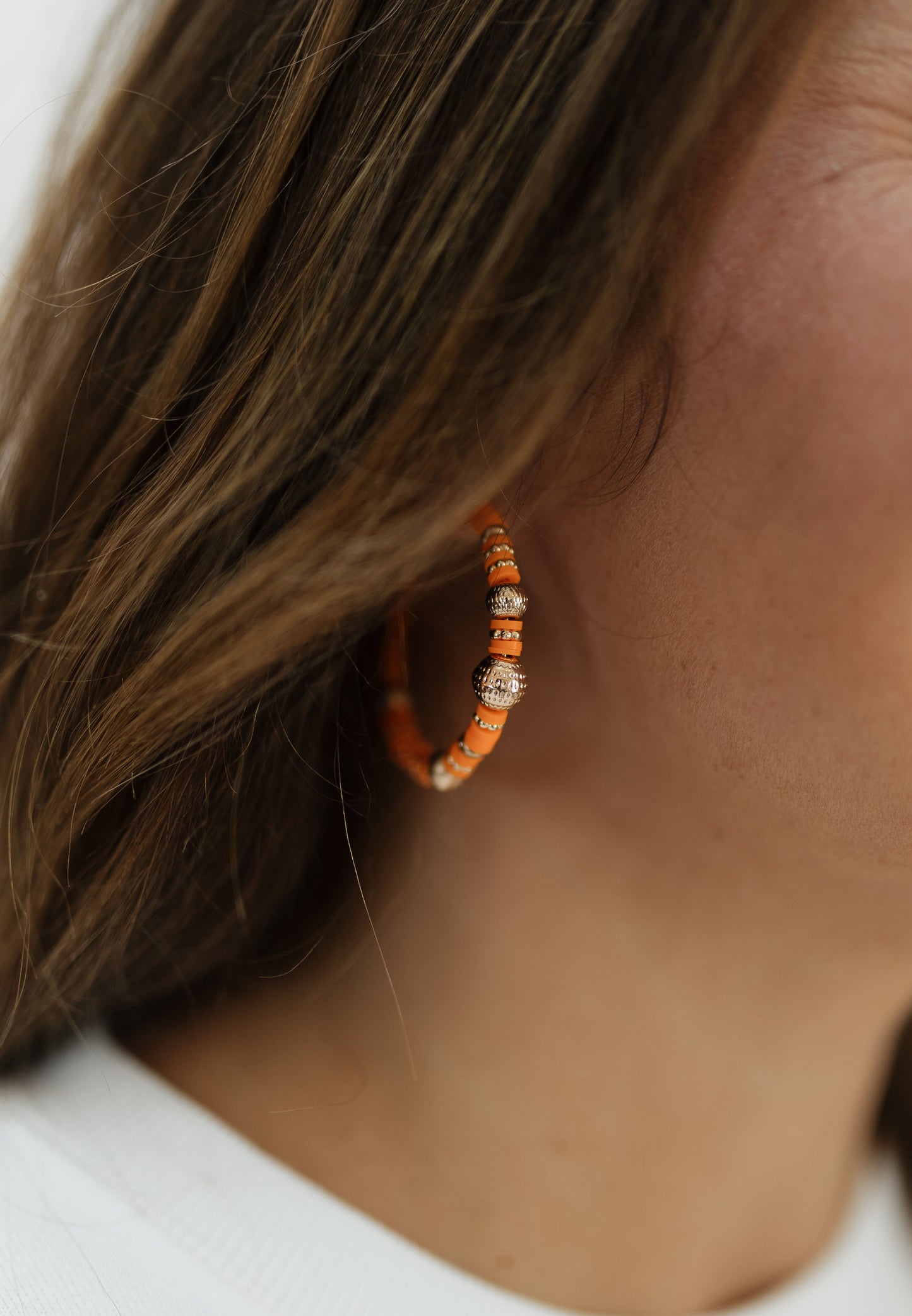 ORANGE & GOLD HOOPS