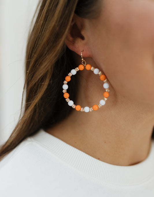 ORANGE & WHITE EARRINGS