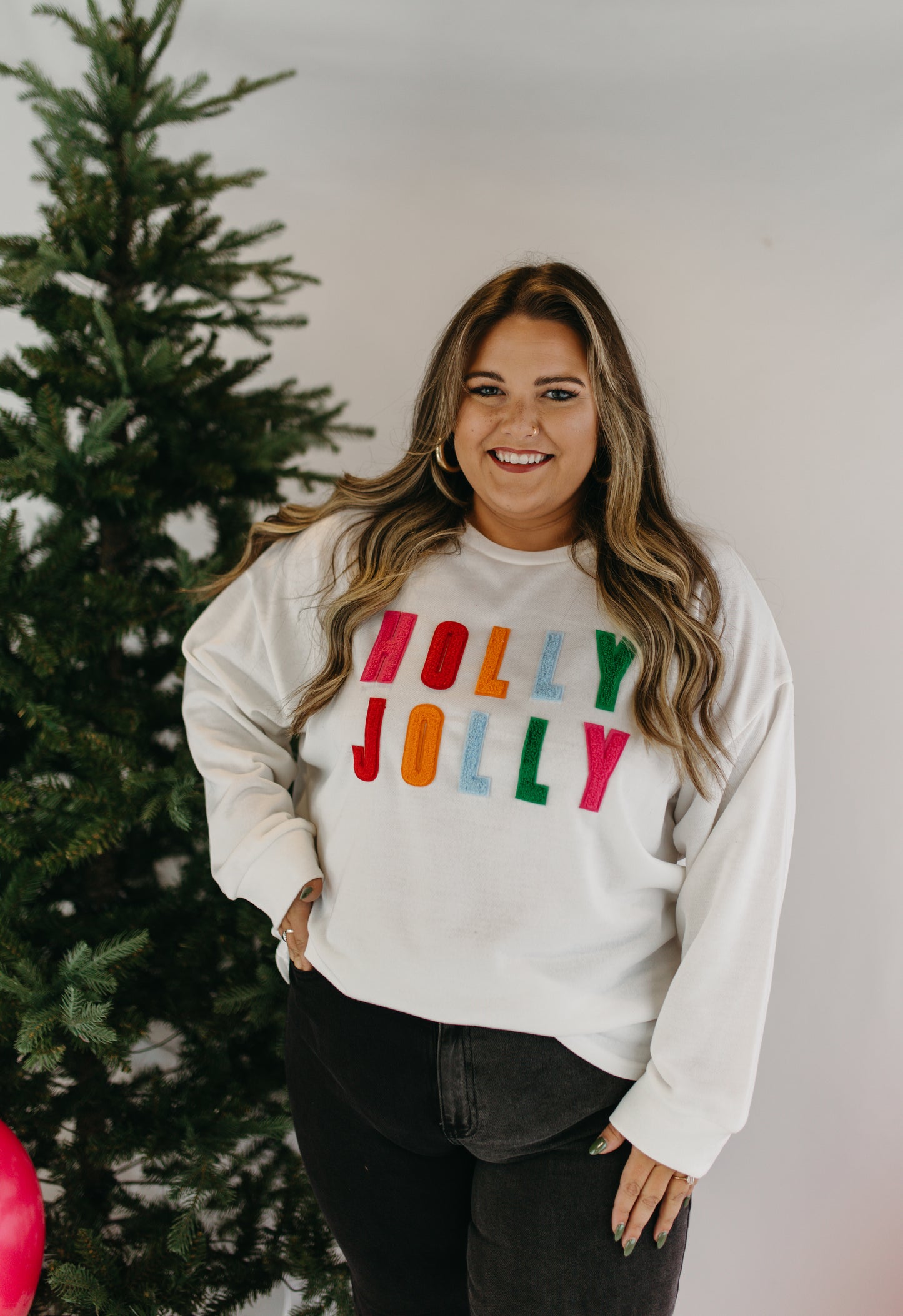 HOLLY JOLLY PATCH PULLOVER