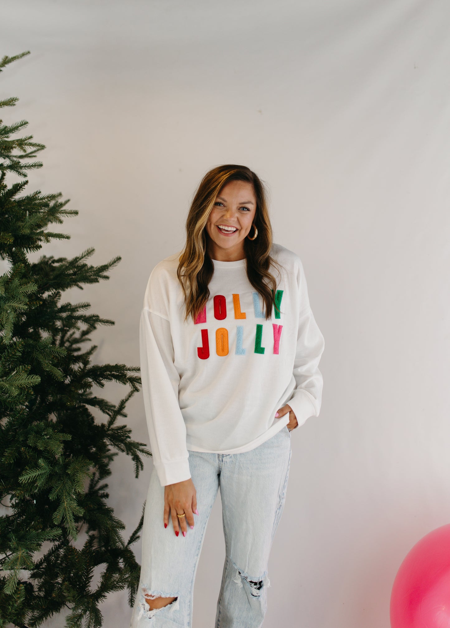 HOLLY JOLLY PATCH PULLOVER