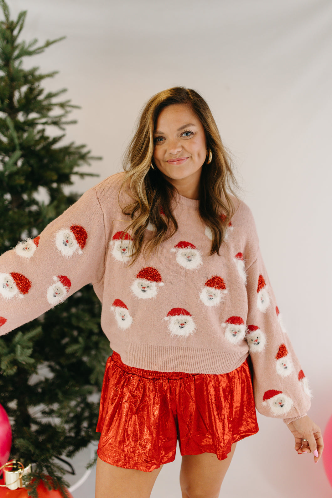 SANTA SWEATER - PINK