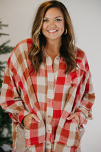 Load image into Gallery viewer, LAUREN OVERSIZED PLAID DRESS - RED
