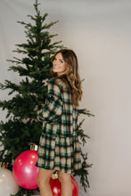 Load image into Gallery viewer, HOLIDAY SPIRIT PLAID BABYDOLL DRESS
