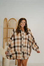 Load image into Gallery viewer, LAUREN OVERSIZED PLAID DRESS - MOCHA
