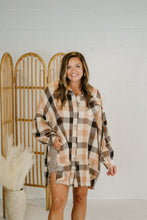 Load image into Gallery viewer, LAUREN OVERSIZED PLAID DRESS - MOCHA
