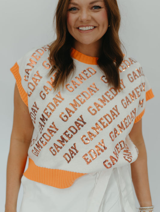 GAMEDAY SEQUIN KNIT TOP